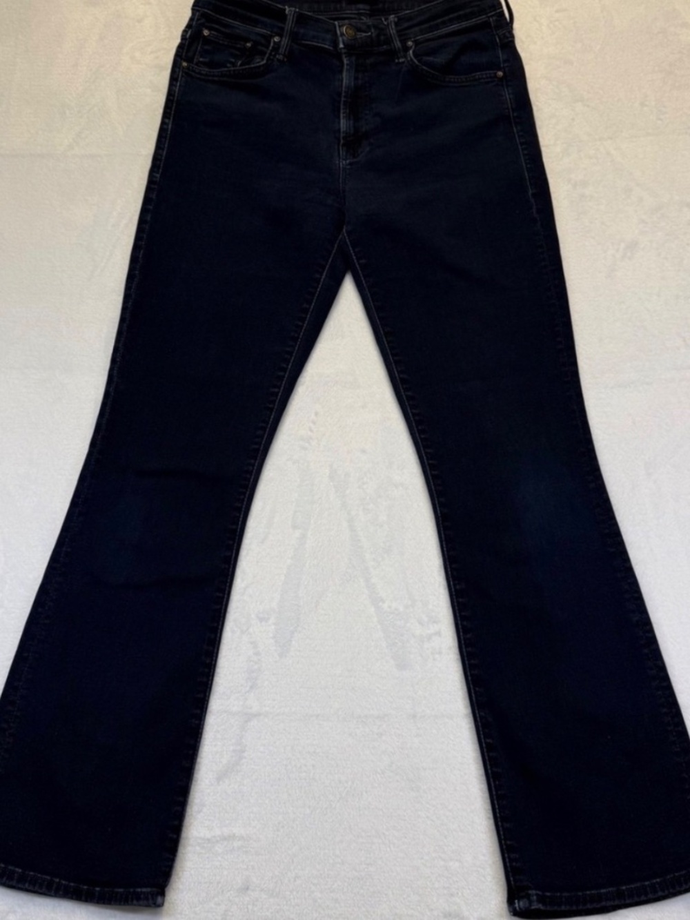 MOTHER JEANS Insider Ankle Holding Hands Dark Wash High Rise Flare 28
